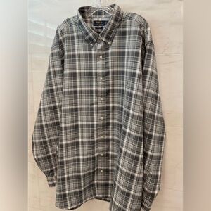 NWOT Polo Ralph Lauren Big & Tall GRAY PLAID Performance Oxford Button-down 3XB